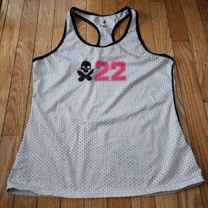 Betty Designs Signature Raceback Running Tank Women's White Small